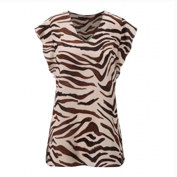 CAbi 3771 ZEBRA Top NWT❤️measurements in pic post - Picture 2 of 3